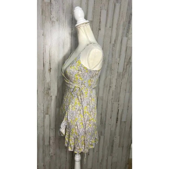 Free People Womens XS Floral Wrap Dress Sleeveless Mini Multicolor Summer Casual - Picture 5 of 5